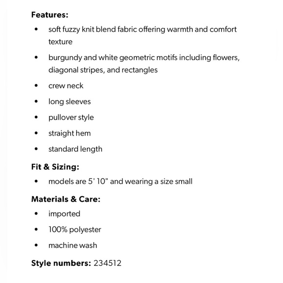 Maurices XL Fuzzy Geometric Sweater NWT - Picture 3 of 5